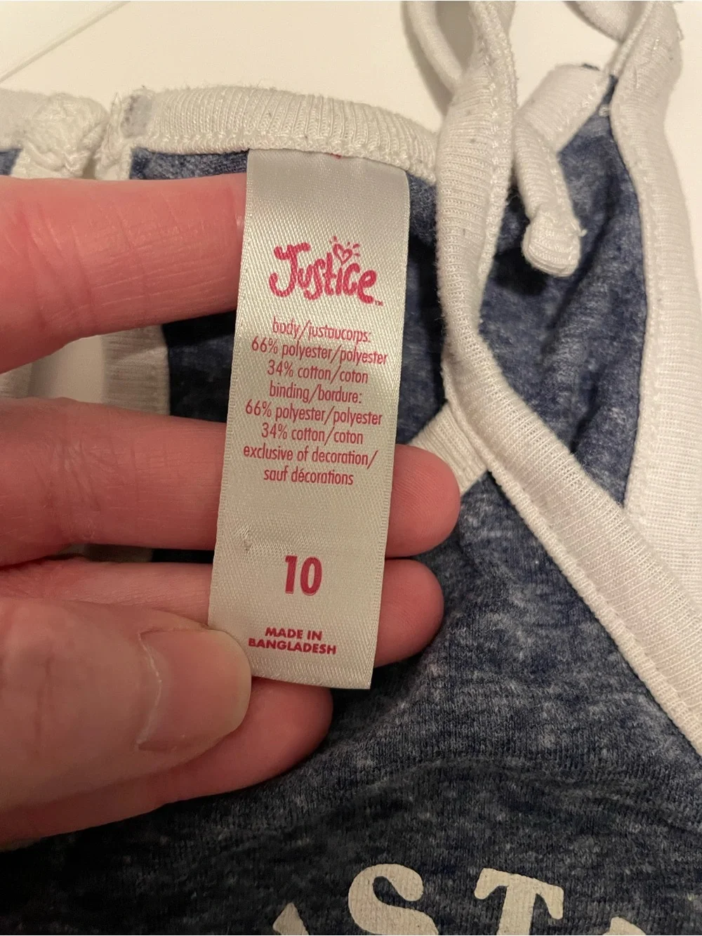 Justice Brand Girl's size 10 Heathered Blue One Piece Striped Romper Pockets
